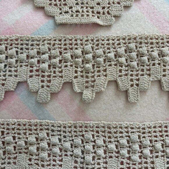 Antique Vintage Crochet Trim Edging Lot of 3 - Picture 2 of 10